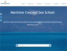 Tablet Screenshot of maritimeconcept-seaschool.com